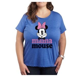 Disney Mama Mouse T Shirt Plus Size 2XL Blue Minnie Mouse